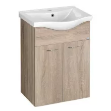   Aqualine Keramia Fresh fali mosdószekrény 60,6x74x34 platina tölgy 50066