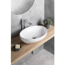   Aqualine pultra helyezhető ívelt kerámia mosdó 50,5x37 cm, fehér 50361