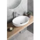 Aqualine pultra helyezhető ívelt kerámia mosdó 50,5x37 cm, fehér 50361