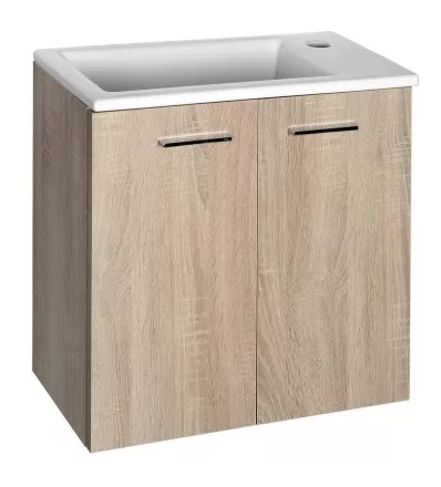 Aqualine Zoja 2 ajtós mosdótartó szekrény 49x50x24 cm, platina tölgy 51047DP