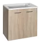 Aqualine Zoja 2 ajtós mosdótartó szekrény 49x50x24 cm, platina tölgy 51047DP
