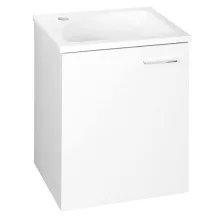   Aqualine ZOJA mosdótartó szekrény 40x50x32 cm, krómozott fogantyúval / fehér 51048A