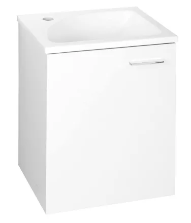 Aqualine ZOJA mosdótartó szekrény 40x50x32 cm, krómozott fogantyúval / fehér 51048A