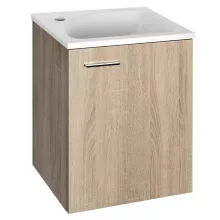   Aqualine ZOJA Mosdótartó szekrény 40x50x32 cm, krómozott fogantyúval / platina tölgy 51048DP