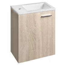   Aqualine Zoja mosdótartó szekrény öntött márvány mosdóval 40x22 cm, platina tölgy 51049DP-01