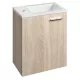 Aqualine Zoja mosdótartó szekrény öntött márvány mosdóval 40x22 cm, platina tölgy 51049DP-01
