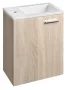 Aqualine Zoja mosdótartó szekrény öntött márvány mosdóval 40x22 cm, platina tölgy 51049DP-01