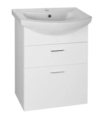 Aqualine Zoja 2 fiókos mosdótartó szekrény 51x74x30 cm, fehér 51051A