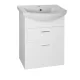 Aqualine Zoja 2 fiókos mosdótartó szekrény 51x74x30 cm, fehér 51051A