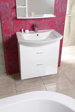 Aqualine Zoja 2 fiókos mosdótartó szekrény 62x74x32 cm, fehér 51061A