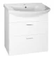 Aqualine Zoja 2 fiókos mosdótartó szekrény 62x74x32 cm, fehér 51061A
