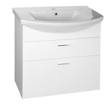 Aqualine Zoja 2 fiókos mosdótartó szekrény 72x74x34 cm, fehér 51071A