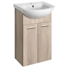   Aqualine Zoja 2 ajtós mosdószekrény 40,8x74x25 cm platina tölgy 51144