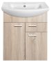 Aqualine Zoja 2 ajtós mosdószekrény fiókkal 61,5x74x32,1 cm platina tölgy 51165