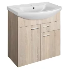   Aqualine Zoja 2 ajtós mosdószekrény fiókkal 71,5x74x34 cm platina tölgy 51175