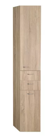 Aqualine Zoja állószekrény szennyeskosárral 35x184x29 cm, platina tölgy 51232