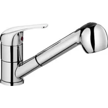   Aqualine 40 mosogató csaptelep, kihúzható zuhanyfejjel, króm 52137