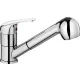 Aqualine 40 mosogató csaptelep, kihúzható zuhanyfejjel, króm 52137