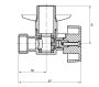 Aqualine mosogatógép szelep visszacsapó szeleppel 1/2x3/4, króm 5310