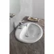Aqualine süllyeszthető kerámia mosdó 52x45 cm csaplyukkal és túlfolyóval, fehér 55227