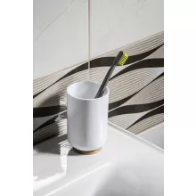 Aqualine Snow álló fogkefetartó, fehér 7579