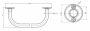 Aqualine White Line fali kapaszkodó 40 cm, fehér 8004