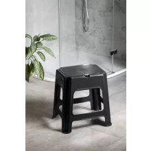 Aqualine fürdőszobai szék, fekete 90902B