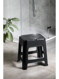 Aqualine fürdőszobai szék, fekete 90902B