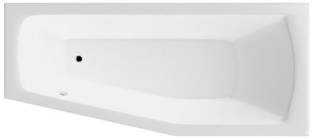 Aqualine Opava beépíthető aszimmetrikus akril kád 160x70x44 cm láb nélkül jobbos/fehér A1671