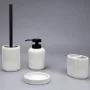 Aqualine Alba álló szappanadagoló, fehér/matt fekete kivitelben