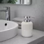 Aqualine Alba álló szappanadagoló, fehér/króm kivitelben