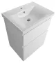 Aqualine Altair 2 fiókos fali mosdótartó szekrény 57x44,8 cm, fehér AI260