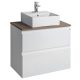 Aqualine Altair fiókos alsószerkény mosdóval és pulttal 67,6x45 cm, fehér/emporio tölgy AI270-01