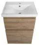 Aqualine Altair 2 fiókos fali mosdótartó szekrény 51,8x45,2 cm, emporio tölgy AI355
