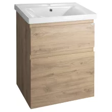   Aqualine Altair 2 fiókos fali mosdótartó szekrény 57x44,8 cm, emporio tölgy AI360