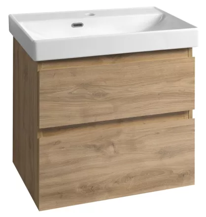 Aqualine Altair mosdótartó szekrény 62x60x37 cm, emporio tölgy kivitelben