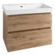 Aqualine Altair mosdótartó szekrény 76x60x37 cm, emporio tölgy kivitelben