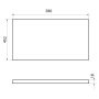 Aqualine Altair mosdópult 58x45,2 cm, emporio tölgy AI860
