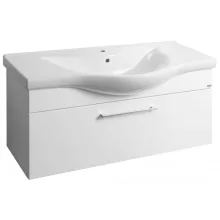   Aqualine Akira halk záródású fiókos mosdószekrény 96x42x34,5 cm, fehér AK210