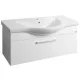 Aqualine Akira halk záródású fiókos mosdószekrény 96x42x34,5 cm, fehér AK210