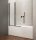 Aqualine Wila kádparaván 90x140 cm transzparent üveggel és matt fekete kerettel AQ5742B