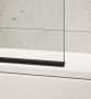 Aqualine Wila kádparaván 90x140 cm transzparent üveggel és matt fekete kerettel AQ5742B
