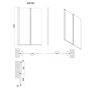 Aqualine Wila kádparaván 90x140 cm transzparent üveggel és matt fekete kerettel AQ5742B