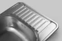 Aqualine beépíthető mosogatótálca 58x18x48 cm, inox AQ5848B