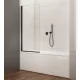 Aqualine Vilma nyíló kádparaván 60x140cm transzparent üveg, matt fekete profil AQ6014B