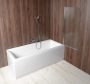 Aqualine VILMA kádparaván 60x140 cm matt üveg, jobbos/króm profilszín AQ6018P