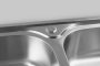 Aqualine Inox két medencés mosogatótálca 81x18x46 cm lefolyógarnitúrával  AQ8146B