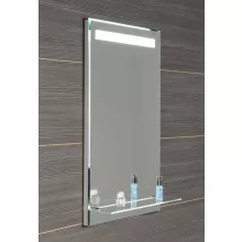   Aqualine tükör LED világítással 50x80 cm üveg polccal, billenő kapcsolóval ATH52