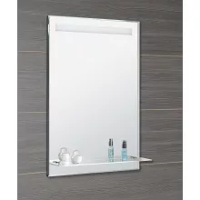   Aqualine tükör LED 60x80 világítással üvegpolccal, billenő kapcsolóval ATH53