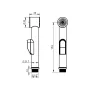 Aqualine ABS bidézuhany, matt fekete B140B